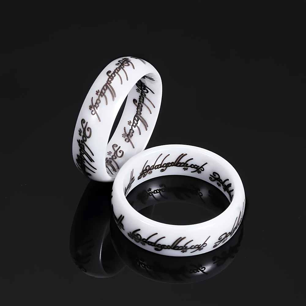 Hip Hop Ceramic Ring - Stylish and Versatile Accessory